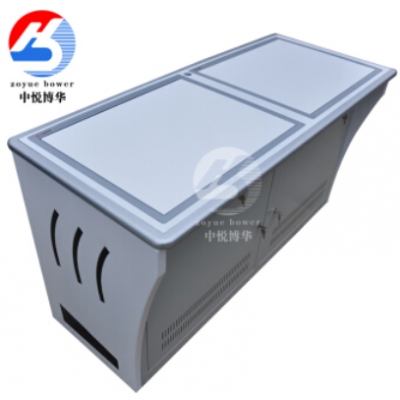 监控操作台指挥中心调度台显示器主机隐藏翻转培训室会议桌 双人电脑桌